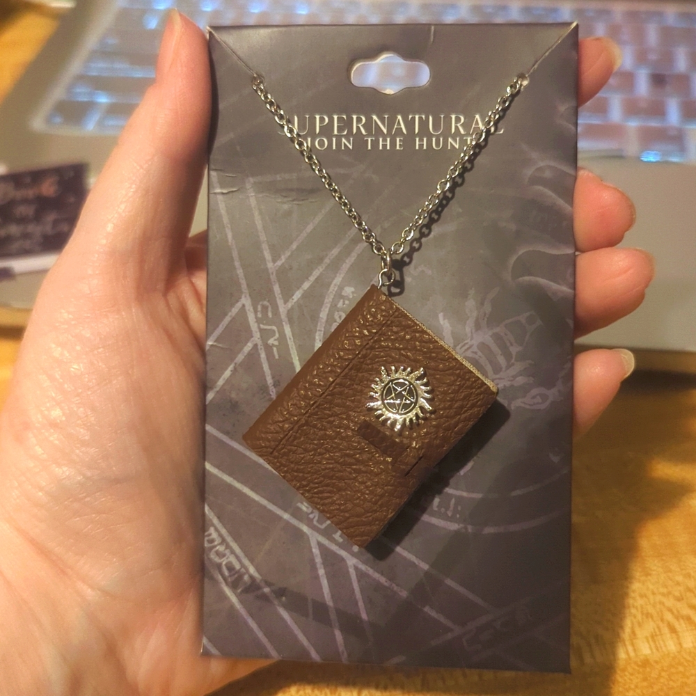 Supernatural book of monsters journal book necklace